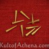 Embellished Brass Aiglets - Set of 10