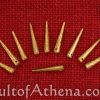 Embellished Brass Aiglets - Set of 10