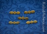 Medieval Three Point Bar Belt Studs - Set of 5