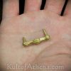 Brass Bar Belt Studs / Conchos - Set of 5