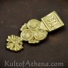 Trefoil Medieval Brass Belt Chape