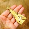 Medieval Belt Chape with Clover Inset