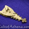 Medieval Belt Chape with Clover Inset