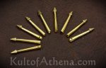 Brass Aiglets with Bodkin tips