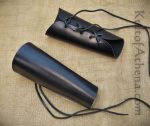 Leather Bracers - Black