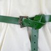 Green Leather Viking Belt
