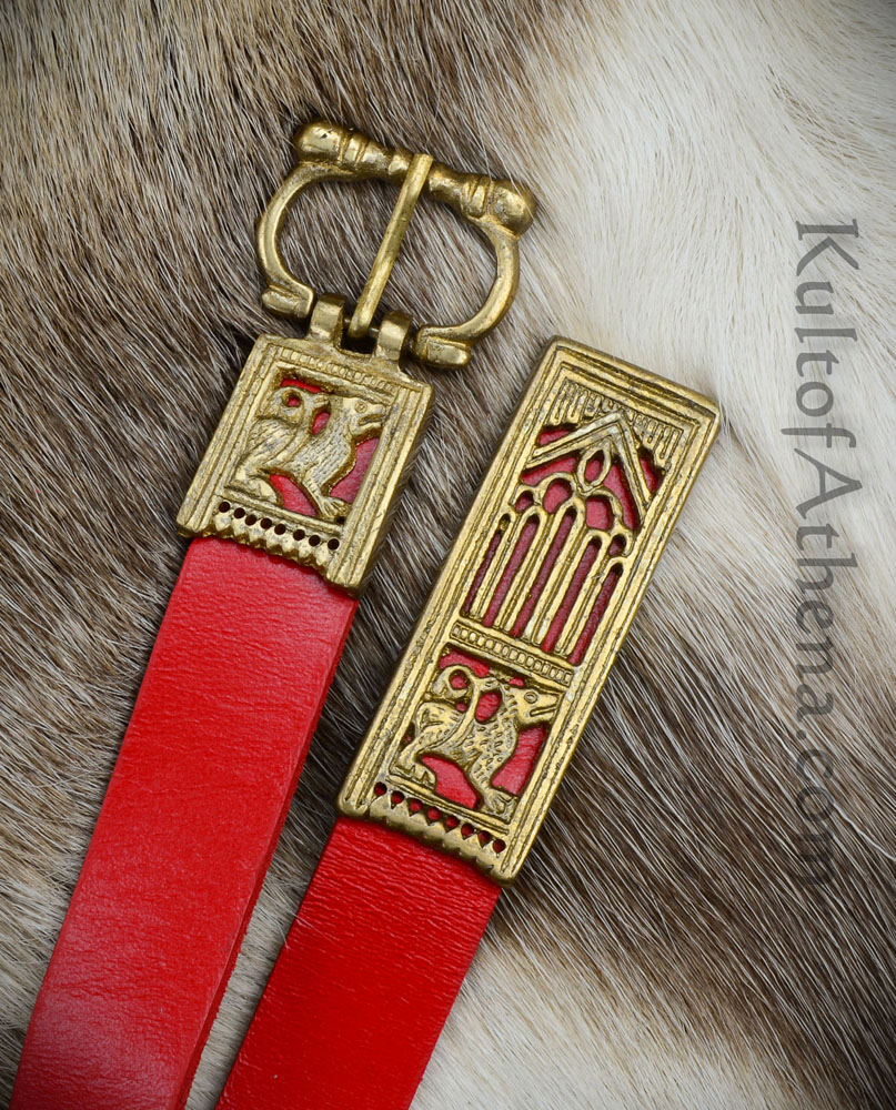 Medieval Wolf Belt - Red