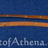 Knightly Medieval Belt with Brass Rosettes - Tan / Natural