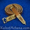 Medieval Belt with Brass Fittings and Eagle Studs