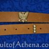 Medieval Belt with Brass Fittings and Eagle Studs