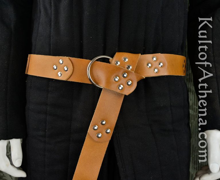 Leather Segmented Medieval Ring Belt - Brown