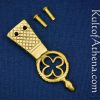 Brass Gothic Quatrefoil Belt Chape