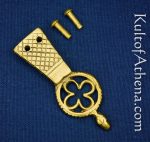 Brass Gothic Quatrefoil Belt Chape