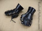 Leather Clamshell Gauntlets