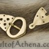 Brass Viking Buckle and Belt Chape Set