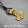 Thor's Mjolnir - Solid Brass Pendant
