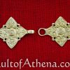 Viking Cloak Clasp Brooch - Brass