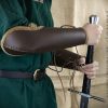 Leather Bazubands - Bracers with Elbow Protection - Brown