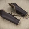 Leather Bazubands - Bracers with Elbow Protection - Brown