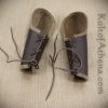 Leather Bazubands - Bracers with Elbow Protection - Brown