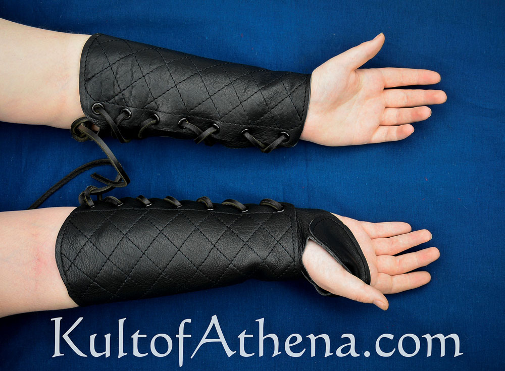 Archer's Leather Bracers - For Left-Handed Archer