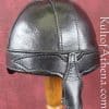 Warriors Leather Helmet - Black