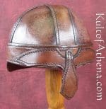 Warriors Leather Helmet - Brown