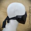 Leather Samurai / Ninja Mempo Mask - Black