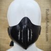 Leather Samurai / Ninja Mempo Mask - Black
