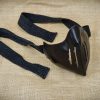 Leather Samurai / Ninja Mempo Mask - Black