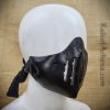 Leather Samurai / Ninja Mempo Mask - Black