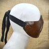Leather Samurai / Ninja Mempo Mask - Brown
