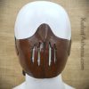Leather Samurai / Ninja Mempo Mask - Brown