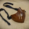 Leather Samurai / Ninja Mempo Mask - Brown