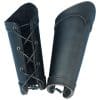 Warriors Leather Arm Bracers Set - Black with Black