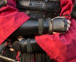 Samurai Leather Bracers - Black