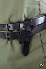 Leather Twin Belt - Black