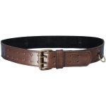 Leather Ring Belt - Brown