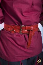 Leather Twin Belt - Red