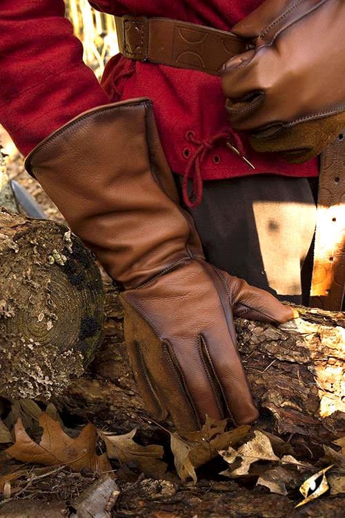 Falcon Leather Gloves - Brown