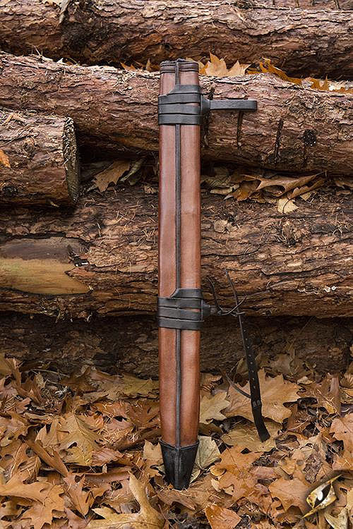 Sword Scabbard for Foam or Steel Sword - Large - Brown - For Left Handed Person