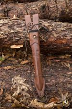 Dagger Scabbard and Frog for Thin Foam Daggers or Steel Dagger - Brown