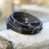 Multistrap Leather Bracelet - Black