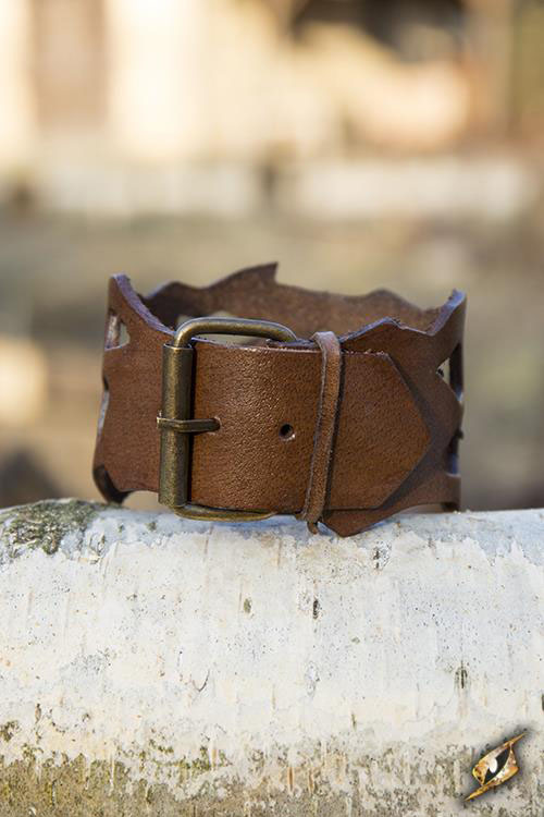 Filigree Leather Bracelet - Brown