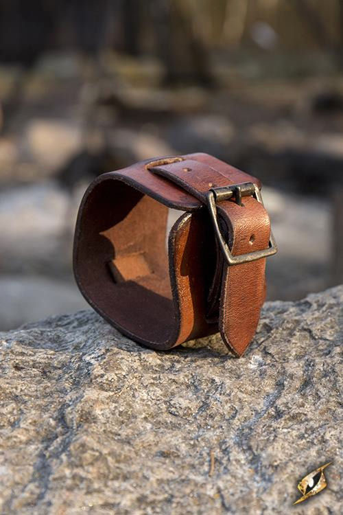 Leather Cuff Bracelet - Brown