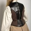 Rogue Leather Corset - Black and Brown