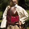 Female Leather Armor - Brown and Red