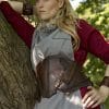 Dark Elf Leather Corset - Dark Brown and Brown