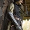 Bazubands - Plate and Chainmail Arm and Hand Armor Set - 20 Gauge Steel - Epic Dark Finish