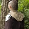 RFB Neck and Shoulder Armor - Padded Collar with Plate Pauldrons - Beige